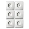 Castorama 6 Prises 2 Pôles+terre Colours Kalya Blanc Glossy magasins pas chers 5