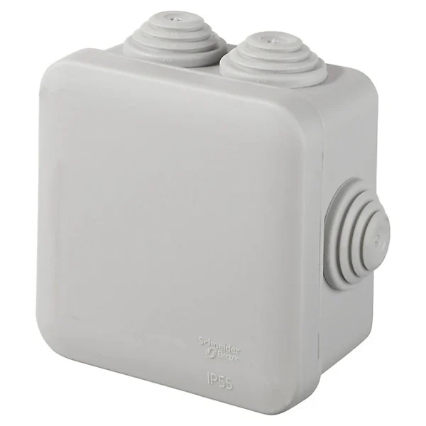 Castorama Boîte De Dérivation Carrée Extérieure Avec 7 Passe-câbles Et Système De Verrouillage Schneider Mureva 65 x 65 x 45 mm, IP55, GRISE 5PCS soldes magasin 1