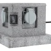 soldes pas cher Castorama Borne De Jardin Extérieure Zenitech 4 Prises + 2 Interrupteurs 5 M Horizontal 7