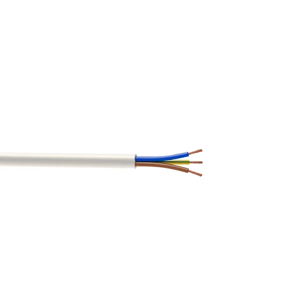 boutique pas cher Castorama Câble électrique Flexible H05VVF 3×2,5 mm² Blanc – 25 m 1
