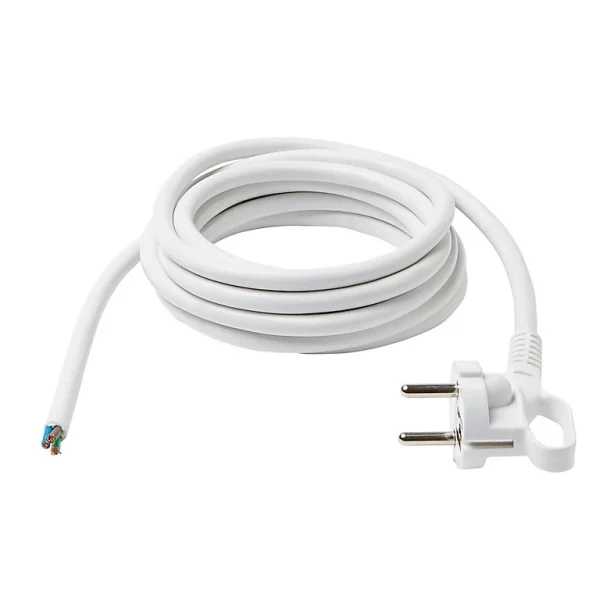 Castorama Cordon De Rechange Pour Appareil Avec Mise à La Terre Diall 16A H05VVF 3G1.5mm² 3m Blanc soldes 1