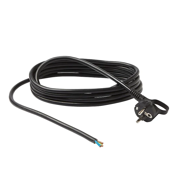 Castorama Cordon Pour Appareil Avec Mise à La Terre Diall H05VVF 3G1.5mm² 16A 3m Noir marque moins cher 1