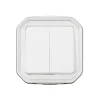 mode tendance Castorama Double Interrupteur Legrand Plexo Blanc En Saillie 5