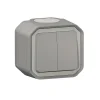 Castorama Double Interrupteur Legrand Plexo Gris En Saillie comparez les prix 7