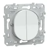 design à la mode Castorama Double Interrupteur Schneider Electric Ovalis Blanc 5