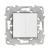 pas cher en vente Castorama Double Poussoir Schneider Electric Unica Blanc 5