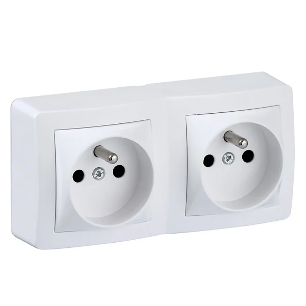 magasin pas cher Castorama Double Prise De Courant 2 Poles+terre Schneider Electric Alrea 1