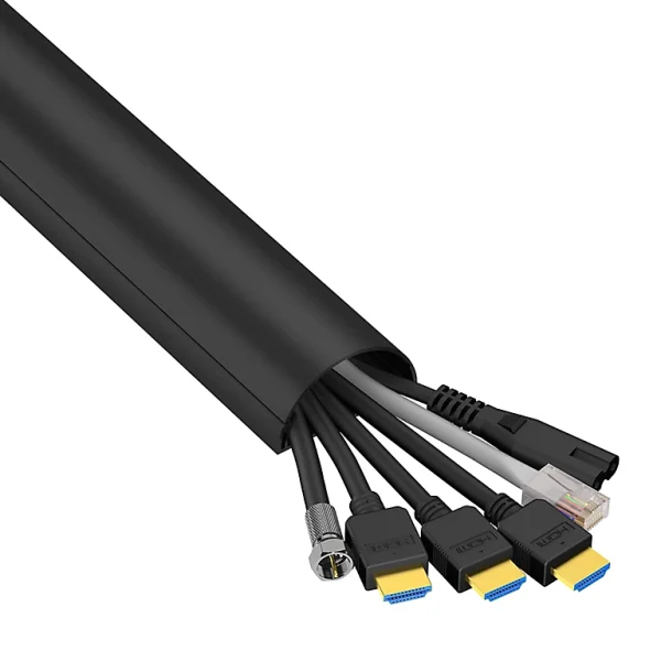 Acheter Maintenant Castorama Goulotte Décorative Demi-ronde Noire Auto-adhésive D-Line 50 X 25 Mm, 1 m 1
