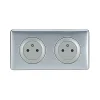 Acheter Castorama Kit Double Prises Avec Terre Précâblées Legrand Céliane Aluminium 7