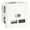 Castorama Mécanisme Chargeur USB Double 2 Modules Unica Pro Blanc achetez 7