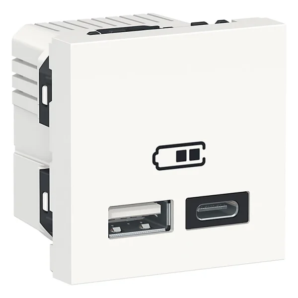 Castorama Mécanisme Chargeur USB Double 2 Modules Unica Pro Blanc achetez 1