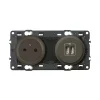 De super promotions disponibles Castorama Mécanisme De Prise Avec Terre Surface Lisse Et Prise USB Legrand Céliane Graphite 5