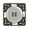 Authenticité garantie Castorama Mécanisme De Prise Double Chargeur USB Legrand Céliane Titane 5