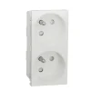 Castorama Mécanisme Double Prise 2 Pôles+terre 45° Unica Pro Blanc Meilleur Prix Garanti 5