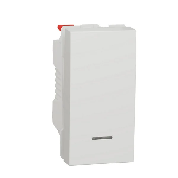 marque pas cher Castorama Mécanisme Poussoir Lumineux 1 Module Unica Pro Blanc 1