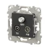 Castorama Mécanisme Prise TV-FM-SAT SCHNEIDER ELECTRIC Anthracite grossiste 7