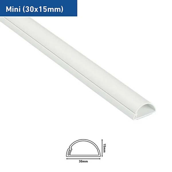 Castorama Moulure Décorative Demi-circulaire D-Line 30×15 Mm Blanche 2 M vente pas cher en ligne 1