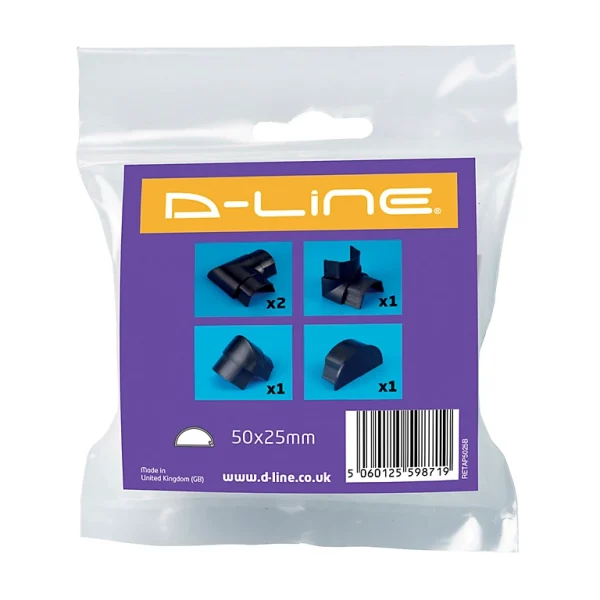 à prix promos Castorama Multi-pack D’accessoires Pour Goulotte D-Line Noire 50 x 25 mm 1