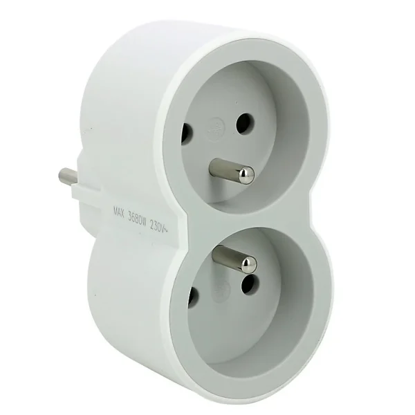 Castorama Multiprise 2 Prises 2 Pôles+terre Legrand Blanc Et Gris magasin en ligne france 1