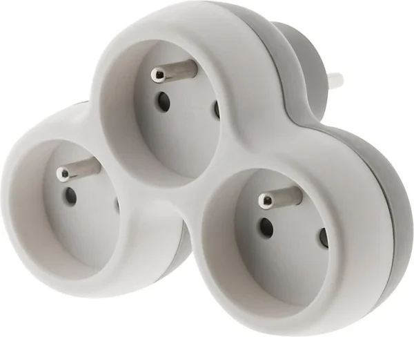 marques de renommée Castorama Multiprise 3 Prises 16A Blanc/gris 1