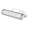 Castorama Multiprise 3 Prises 2 Pôles+terre + 1 X USB-A + 1 X USB-C Legrand Blanc Et Aluminium 1 M achat 5