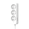 magasins pour Castorama Multiprise 3 Prises 2 Pôles + Terre Quarx Blanc / Gris 3 M 7