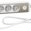 boutiqued pas cher Castorama Multiprise 3 Prises + 2 USB Schneider Electric Odace Bronze 1.5 M 7