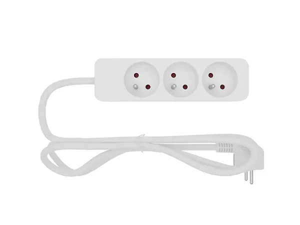 marque pas cher Castorama Multiprise 3 Prises Blanc 1 M 1