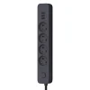 mode tendance Castorama Multiprise 4 Prises 2 Pôles + Terre + 3 USB Noir 1.5 M 7