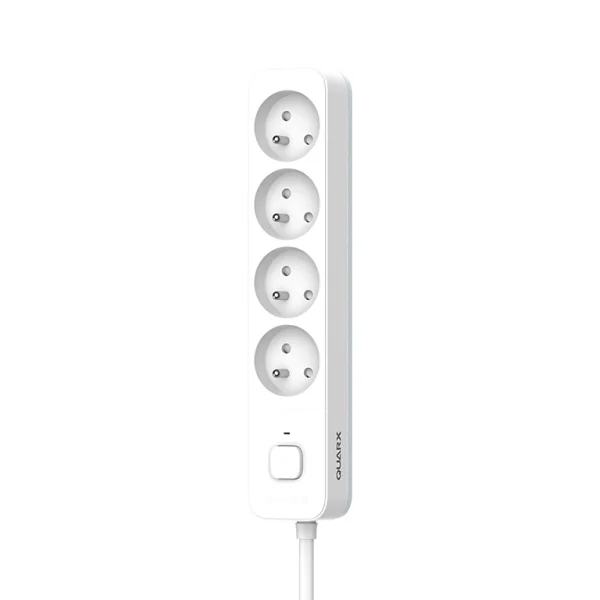 magasin solde Castorama Multiprise 4 Prises 2 Pôles + Terre Quarx Blanc / Gris 1.5 M 1