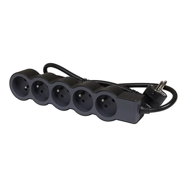 magasin en ligne france Castorama Multiprise 5 Prises 2 Pôles+terre Legrand Noir Et Gris 3 M 1