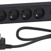 Nouveau Castorama Multiprise 5 Prises + 2 USB Schneider Electric Odace Anthracite 1.5 M 5