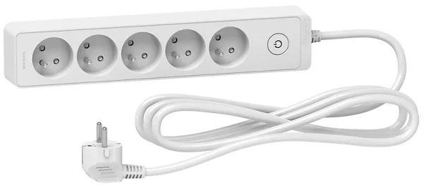 Castorama Multiprise 5 Prises Schneider Electric Odace Blanc 3 M vente à bas prix 1