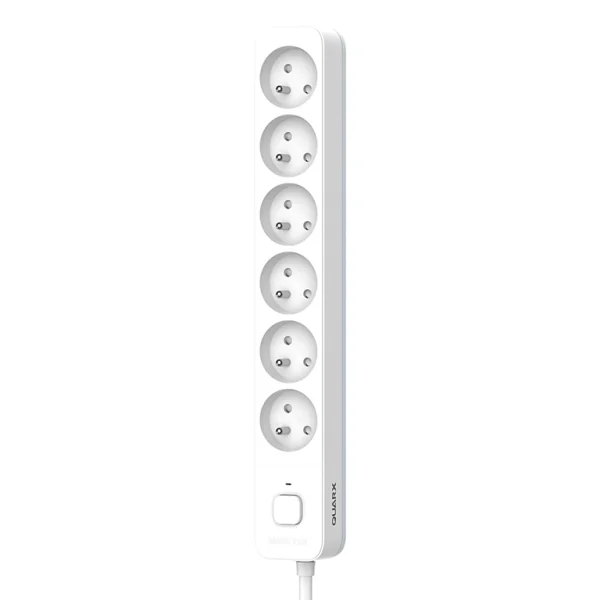 Castorama Multiprise 6 Prises 2 Pôles + Terre Quarx Blanc / Gris 1.5 M en ligne vente 1