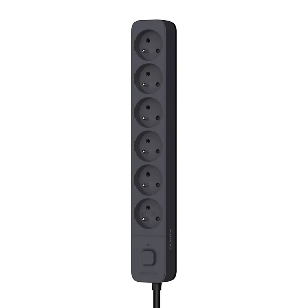 mode pas chere Castorama Multiprise 6 Prises 2 Pôles + Terre Quarx Noir / Gris 1.5 M 1