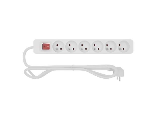 Castorama Multiprise 6 Prises Avec Interrupteur Blanc 1 M fashion pas cher 1