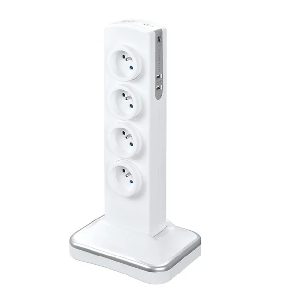 Castorama Multiprise 8 Prises Parafoudre Sur Socle USB 2m Noir mode tendance 1