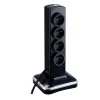 soldes de Noël Castorama Multiprise 8 Prises Parafoudre Vertical USB 2m Noir 7