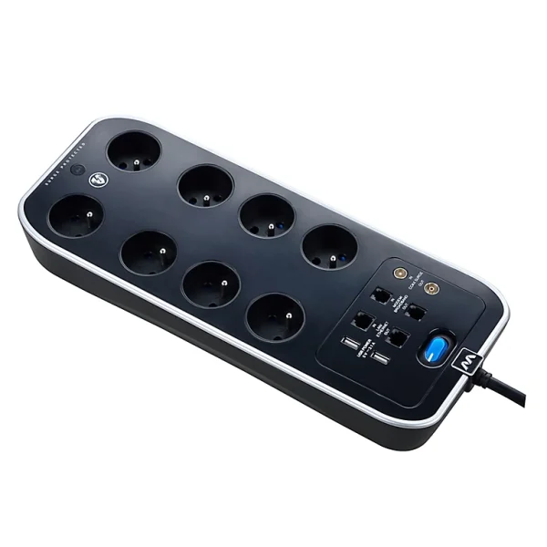 Castorama Multiprise 8 Prises USB 2m Noir excellents soldes 1