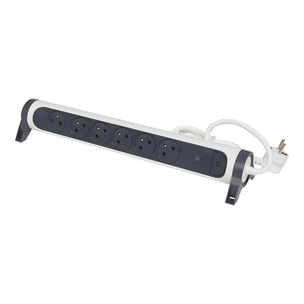 Castorama Multiprise Parafoudre 6 Prises 2 Pôles+terre Legrand Blanc Et Gris 1,5 M meilleur service 1