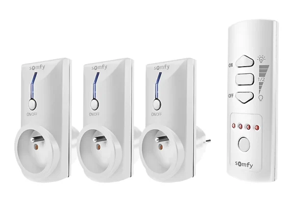 Castorama Pack 3 Prises + 1 Télécommande D’éclairage Intérieur Somfy 2401365 boutique pas cher 1