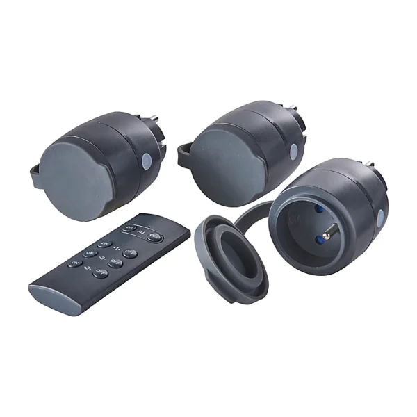 Distributeur Officiel Castorama Pack 3 Prises + 1 Télécommande Extérieures 1
