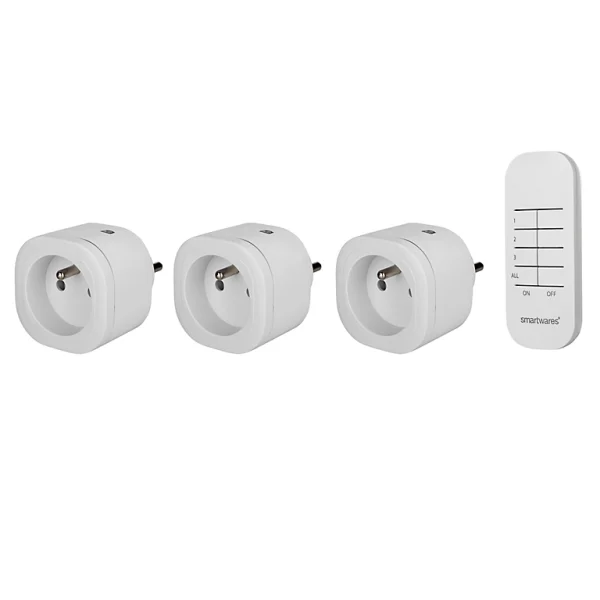en ligne Castorama Pack 3 Prises + 1 Télécommande Intérieures 1