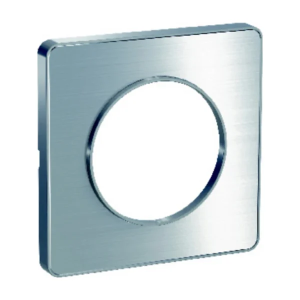 Castorama Plaque 1 Poste Schneider Electric Odace Aluminium Brossé luxe soldes 1