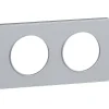 Large choix en ligne Castorama Plaque 2 Postes Schneider Electric Odace Aluminium Soft 5