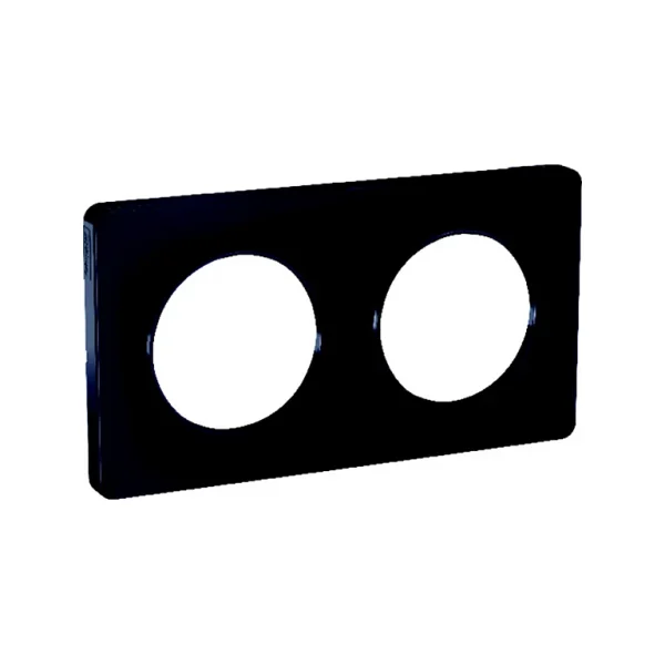 pas cher en ligne Castorama Plaque 2 Postes Schneider Electric Odace Anthracite Soft 1