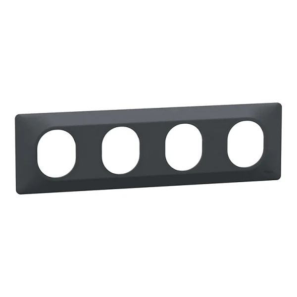 Castorama Plaque De Finition 4 Postes Schneider Electric Ovalis Anthracite pas cher en ligne 1