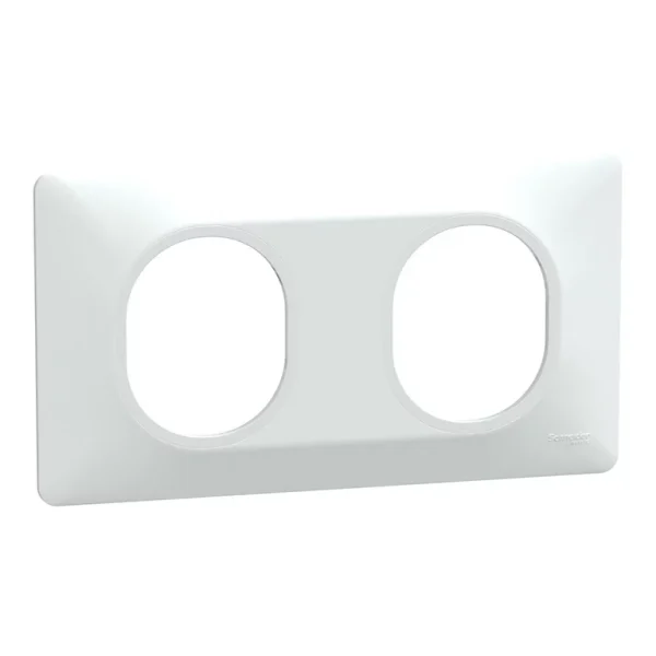 meilleur cadeau Castorama Plaque De Finition Double Schneider Electric Ovalis Blanc 1