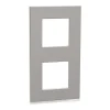 Dernières Nouveautés Castorama Plaque De Finition Double Schneider Electric Unica Pure Pure Aluminium Liseré Blanc 7