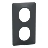 prix pas cher Castorama Plaque De Finition Double Verticale Schneider Electric Ovalis Anthracite 7